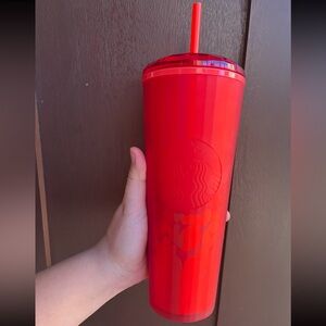New Red Hearts Dome Starbucks Cup